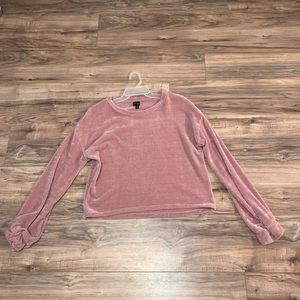 pink cropped sweater
